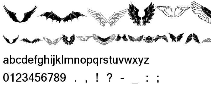 Two Wingy Dingy font